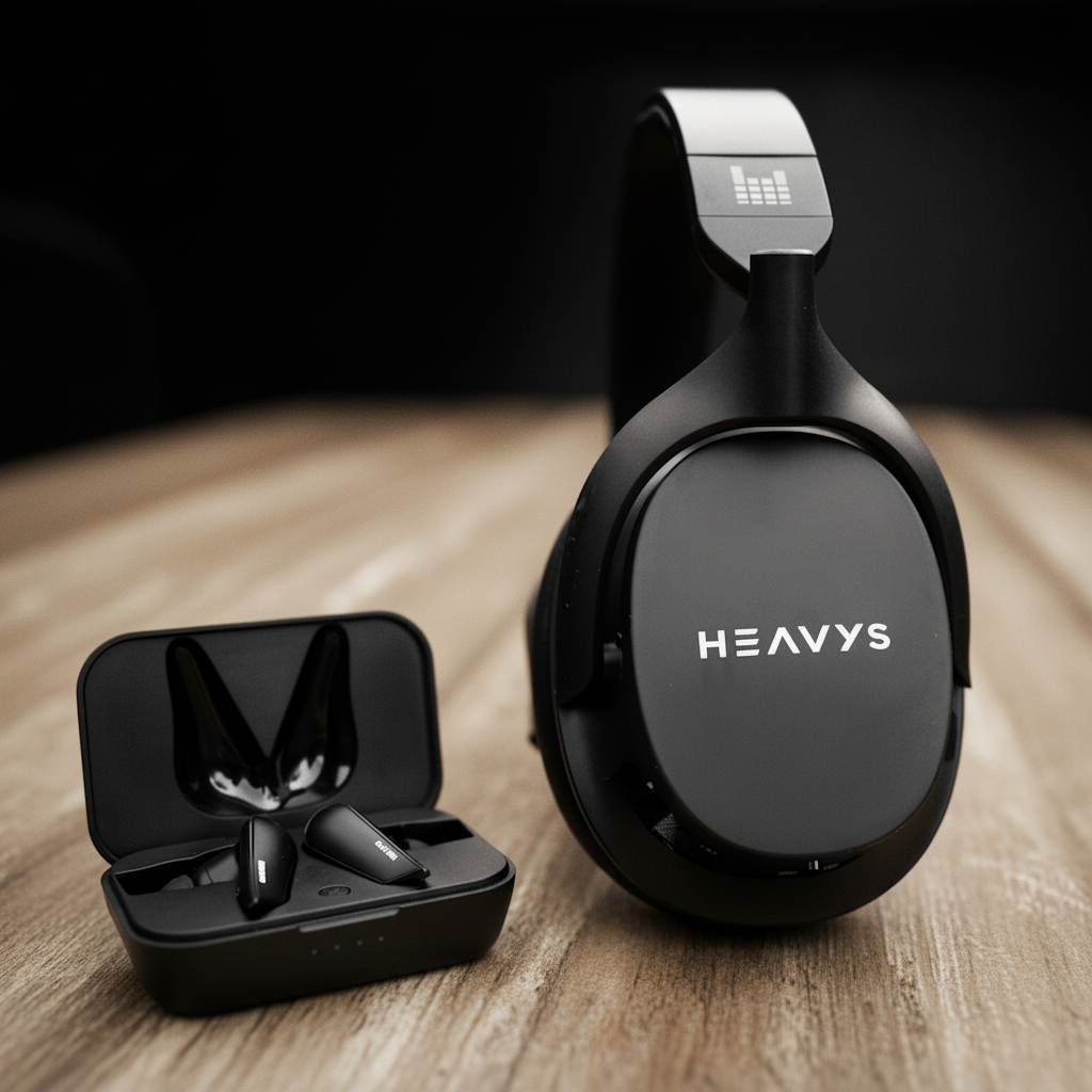 Heavys H1H Headphones + H1E Earbuds Bundle Built for Heavy Music