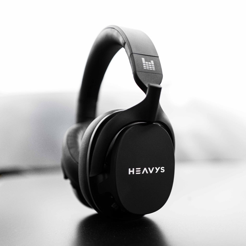 Heavys H1H Headphones + Premium Silver-Coated Aux Cable (Bundle) - Heavys