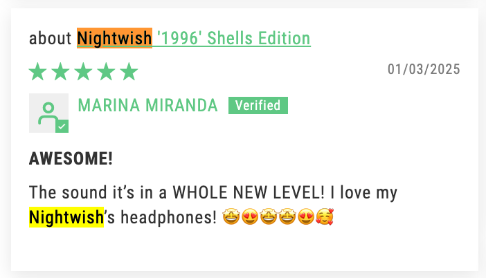 Nightwish '1996' Shells Edition - Heavys