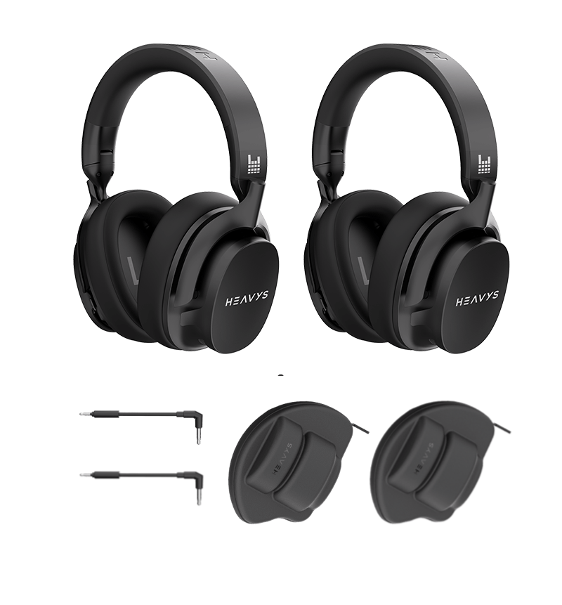 HEAVYS H1H ワイヤレスヘッドホン Heavys H1H ヘッドホン 2台セット〈ファミリーギフトパック〉