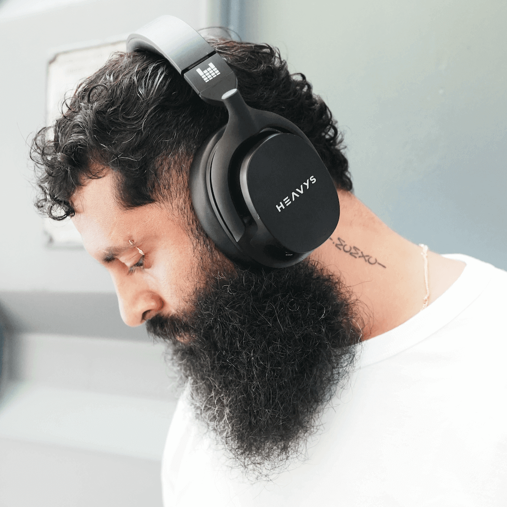 Heavys H1H Headphones + Premium Silver-Coated Aux Cable (Bundle) - Heavys