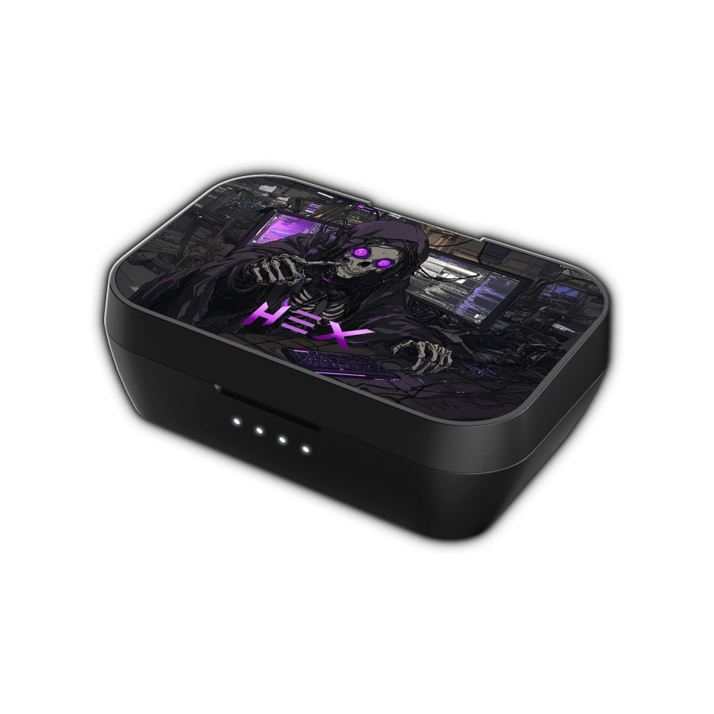 Purple Hex Shell For Earbuds Case