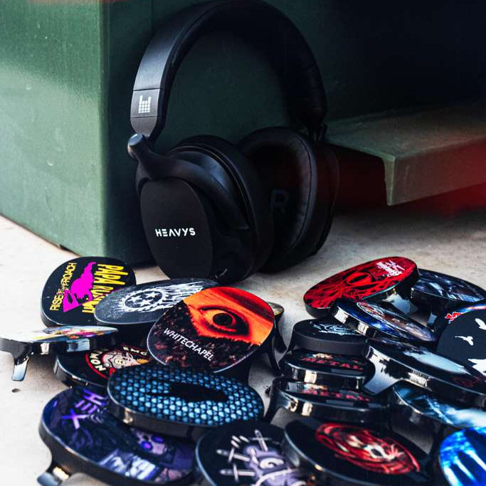 Heavys H1H Headphones - Built for Heavy Music Fans + Travel Case