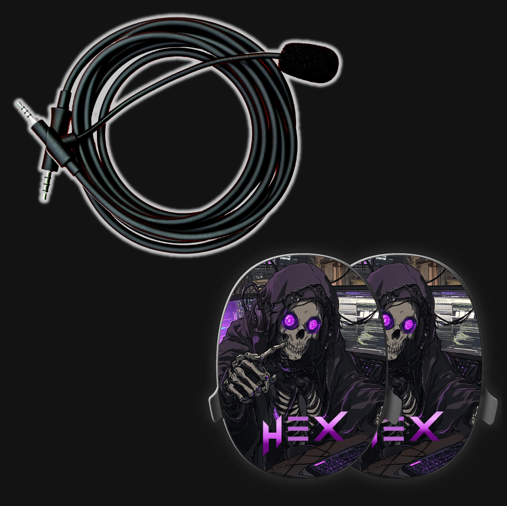 Premium Gaming Cable with Boom Mic for Heavys H1H Headphones - Heavys