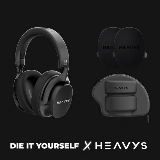 'Die' It Yourself Shells (Paint your own design) - Shells + Heavys Headphones Bundle
