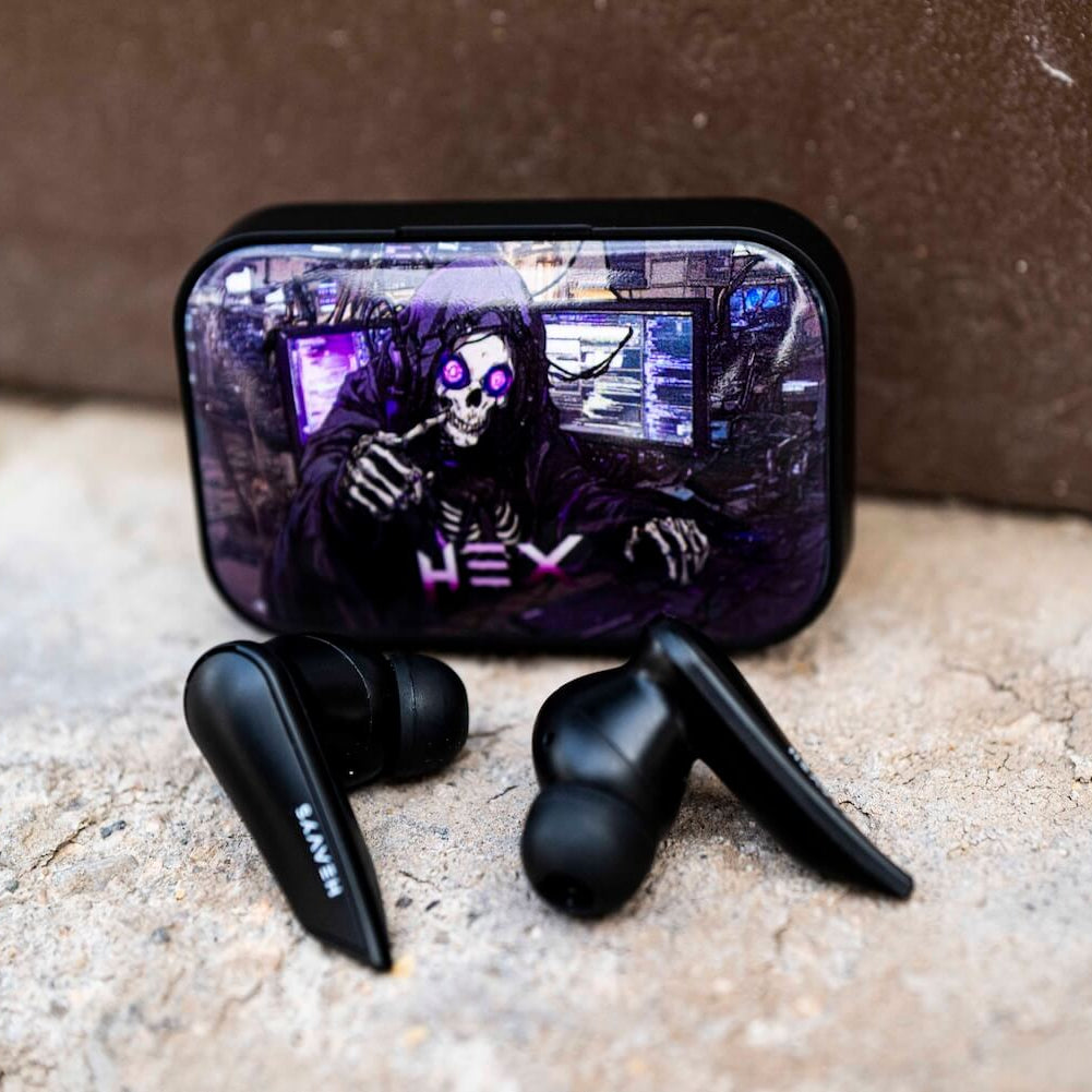 Purple Hex Shell For Earbuds Case