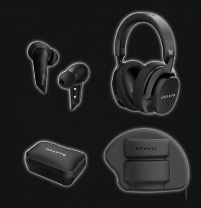 Heavys H1H Headphones + H1E Earbuds Bundle