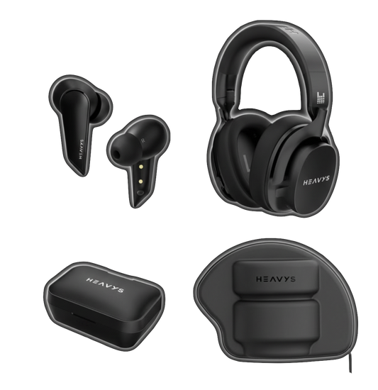 Heavys H1H Headphones + H1E Earbuds Bundle