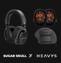 Sugar Skull - Dia De Muertos Shells - Shells + Heavys Headphones Bundle